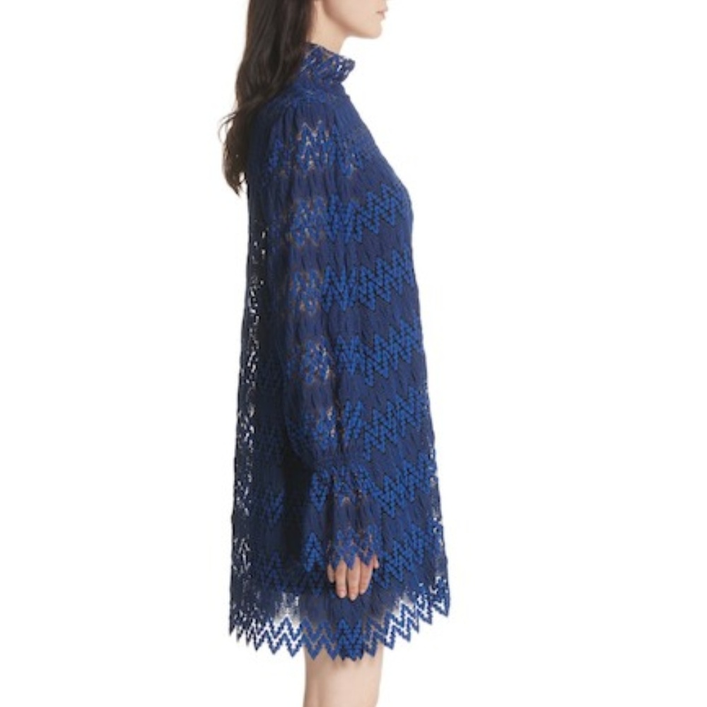 🆕️Free People Simone Mock Neck Lace Mini Dress - Picture 4 of 6